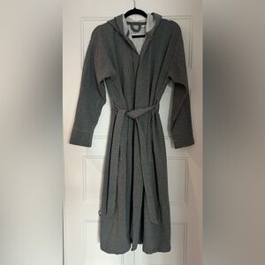 Frette Luxurious Gray Hooded Robe
